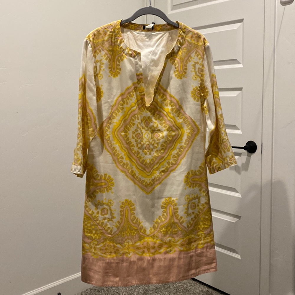JCrew tunic dress, size 10. 55% linen, 45% cotton